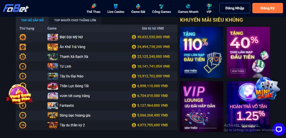 Trò chơi nổ hũ với Jackpot khổng lồ tại bl5555 nhà cái